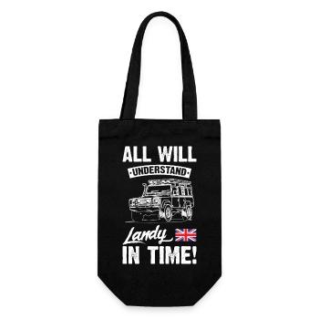 All Will Understand Landy In Time - Geschenkbeutel für Flaschen - Schwarz - Vorne