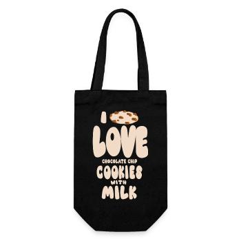 Chocolate biscuits and milk - Gift Bag for Bottles - black - Front