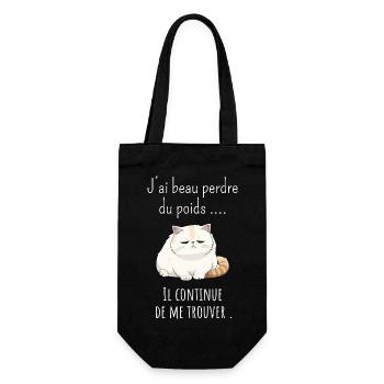 J’ai beau perdre poids il continue de me trouver - Sac à bouteille - noir - Devant