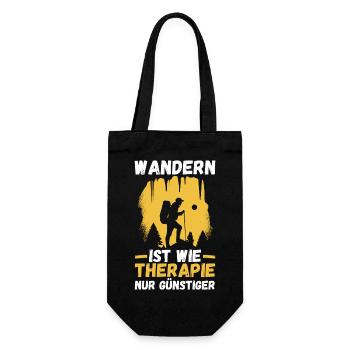 Wanderer Bergwandern Bergklettern Wandern - Geschenkbeutel für Flaschen - Schwarz - Vorne