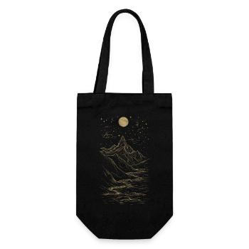 Golden moon beach - Gift Bag for Bottles - black - Front