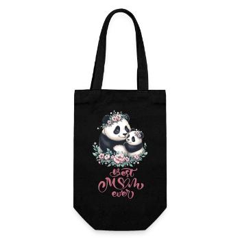 Meilleure maman jamais Panda amant Couronne florale I maman - Sac à bouteille - noir - Devant