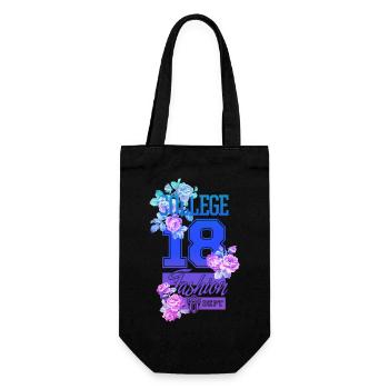 Beautiful female paint art Face colorful woman - Gift Bag for Bottles - black - Front