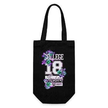 Beautiful female paint art Face colorful woman - Gift Bag for Bottles - black - Front