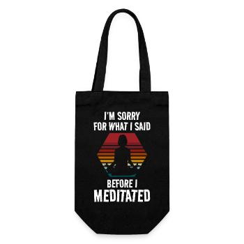 Meditation Healing Namaste Awareness - Gift Bag for Bottles - black - Front