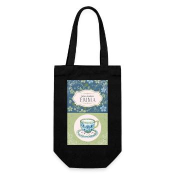 Emma - Jane Austen - Geschenkbeutel für Flaschen - Schwarz - Vorne