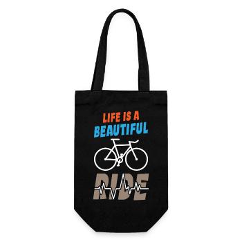Life is Beautiful Ride - Gift Bag for Bottles - black - Front