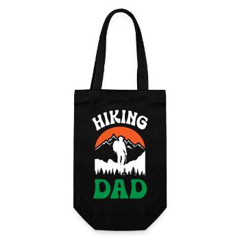 Hiking Dad - Geschenkbeutel für Flaschen - Schwarz - Vorne