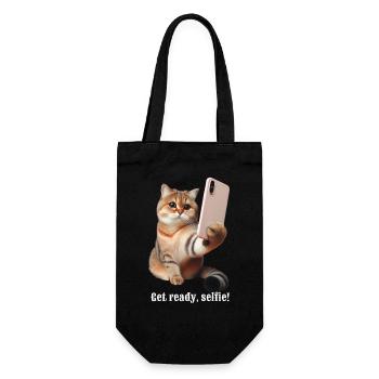 Get ready, selfie-9 - Gift Bag for Bottles - black - Front