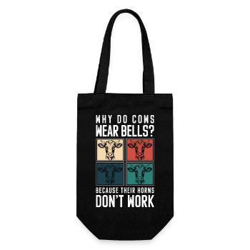 Cows Dairy Cow Farmer - Gift Bag for Bottles - black - Front