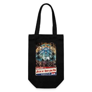 Croatia Croatia Hrvatska travel summer zrce pag - Gift Bag for Bottles - black - Front