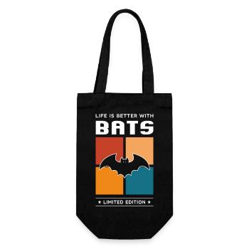 Bats - Gift Bag for Bottles - black - Front