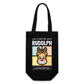 Rudolph - Geschenkbeutel für Flaschen - Schwarz - Vorne