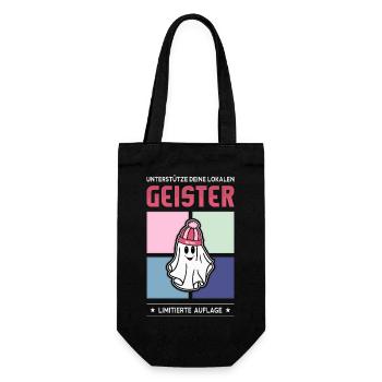 Geister - Geschenkbeutel für Flaschen - Schwarz - Vorne