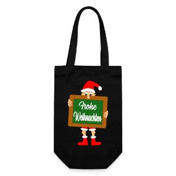 Christmas - Gift Bag for Bottles - black - Front