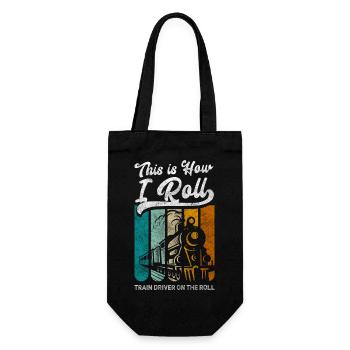 Model Railroad Railroader Nerd Rails - Gift Bag for Bottles - black - Front