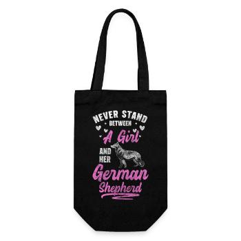 German Shepherd Dog Lover Dog School - Gift Bag for Bottles - black - Front