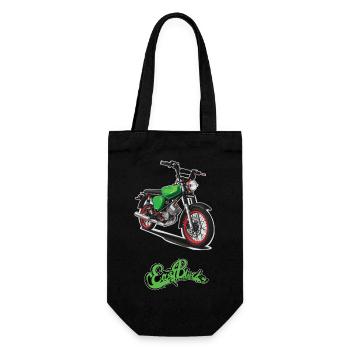S51 (green) // Illustration - Gift Bag for Bottles - black - Front