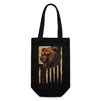 Fourrure de grizzli Ours polaire - Sac à bouteille - noir - Devant