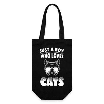 Boys Cats Lover - Gift Bag for Bottles - black - Front