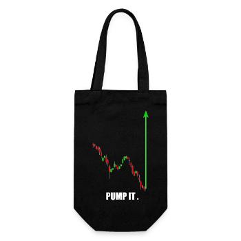 Pump it, Crypto, Actions, Salle de sport, Fitness, Trading - Sac à bouteille - noir - Devant
