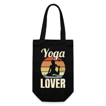 Yoga Lovers Vintage Look - Gift Bag for Bottles - black - Front