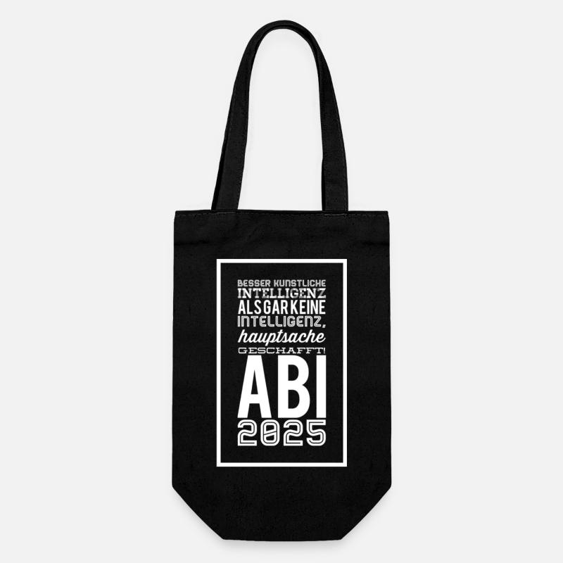 Abi - Geschenkbeutel für Flaschen - Schwarz
