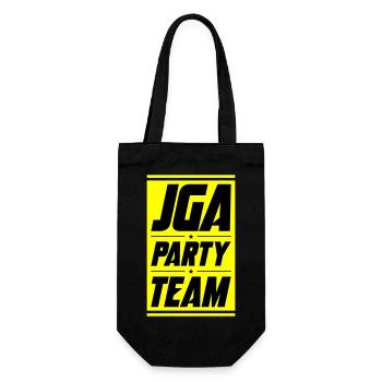 Jga Party Team Junggeselle - Geschenkbeutel für Flaschen - Schwarz - Vorne