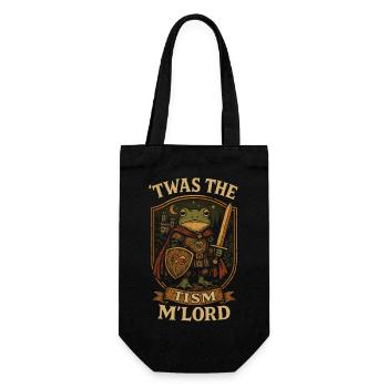 T’was the ‘Tism Knight M’Lord - Gift Bag for Bottles - black - Front