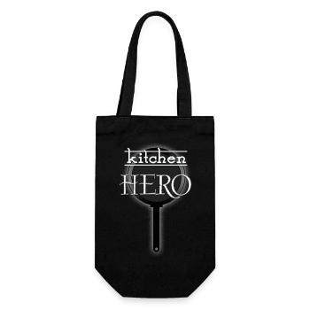 Kitchen Hero - Gift Bag for Bottles - black - Front