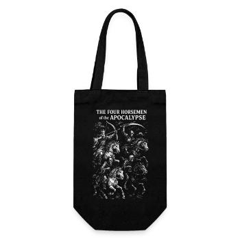 Die vier Reiter der Apokalypse Illustration - Geschenkbeutel für Flaschen - Schwarz - Vorne