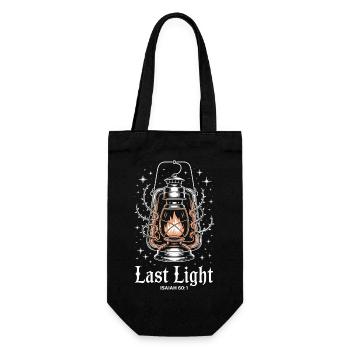 Last Light Lantern Christian Design Isaiah 60:1 - Gift Bag for Bottles - black - Front