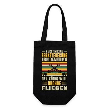 Drohnenpilot Zubehör Drohnen Pilot Drohne Geschenk - Geschenkbeutel für Flaschen - Schwarz - Vorne