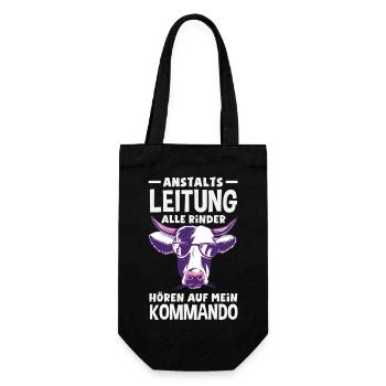 Anstaltsleitung Chef Leitung - Geschenkbeutel für Flaschen - Schwarz - Vorne