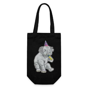 Elephant Birthday Toad - Gift Bag for Bottles - black - Front