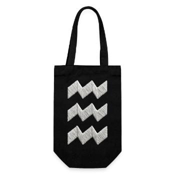 Eindhoven Vibes origami-bestickter Look (gedruckt) - Geschenkbeutel für Flaschen - Schwarz - Vorne