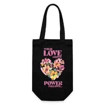 Là où l’amour grandit, l’amour suit - Sac à bouteille - noir - Devant
