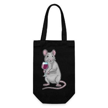 Mouse Red Wine - Gift Bag for Bottles - black - Front