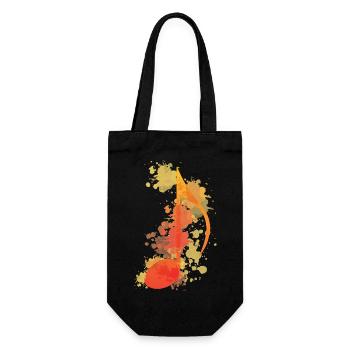 Musik Aquarell Stil - Geschenkbeutel für Flaschen - Schwarz - Vorne