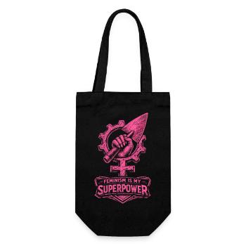 Feminism Feminist Feminist - Gift Bag for Bottles - black - Front