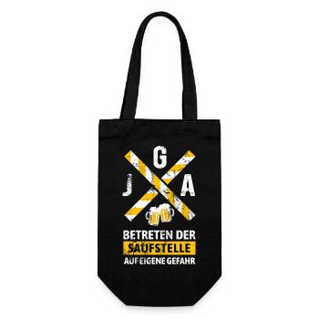 Enterrement de vie de garçon entrant dans le site de consommation d’alcool Avertissement - Sac à bouteille - noir - Devant