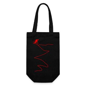 Bicycle Mountains Mountain Bike Downhill - Gift Bag for Bottles - black - Front