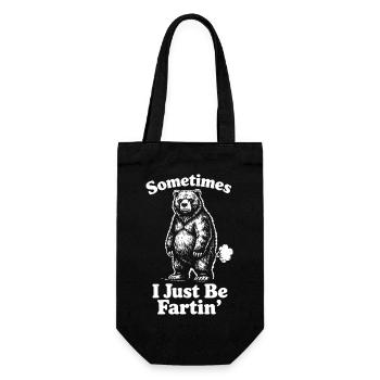 Sometimes I'm just a farting bear. - Gift Bag for Bottles - black - Front