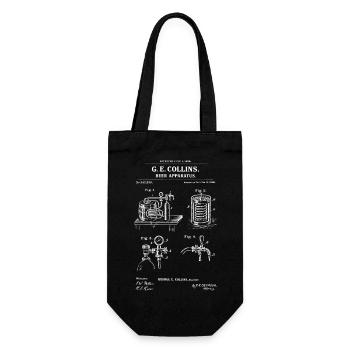 Plan d’aménagement pour bière vintage - Sac à bouteille - noir - Devant