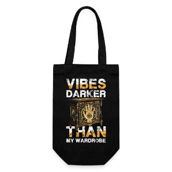 Vibes Darker Than My Wardrobe Okkult Goth Hamsa - Gift Bag for Bottles - black - Front