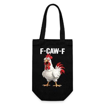 F-Caw-F Chicken Adult Humor Funny Rooster Fcawf - Geschenkbeutel für Flaschen - Schwarz - Vorne