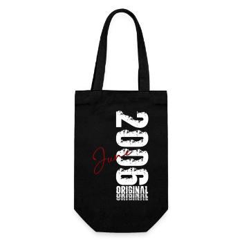 20th Birthday Gift Vintage June Vintage 2006 - Gift Bag for Bottles - black - Front