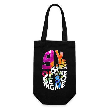9 ANS D’EXPÉRIENCE DE FOOTBALL GÉNIAL 9E ANNIVERSAIRE - Sac à bouteille - noir - Devant