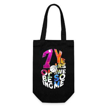 7 ANS À ÊTRE GÉNIAL BASKET 7E ANNIVERSAIRE - Sac à bouteille - noir - Devant