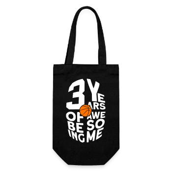 3 YEARS OF BEING AWESOME BASKETBALL 3. GEBURTSTAG - Geschenkbeutel für Flaschen - Schwarz - Vorne